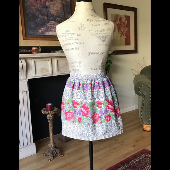 Vintage 1950’s Floral & Geometric Half Apron Holidays / Trad Wife / Grandkids - Picture 5 of 7